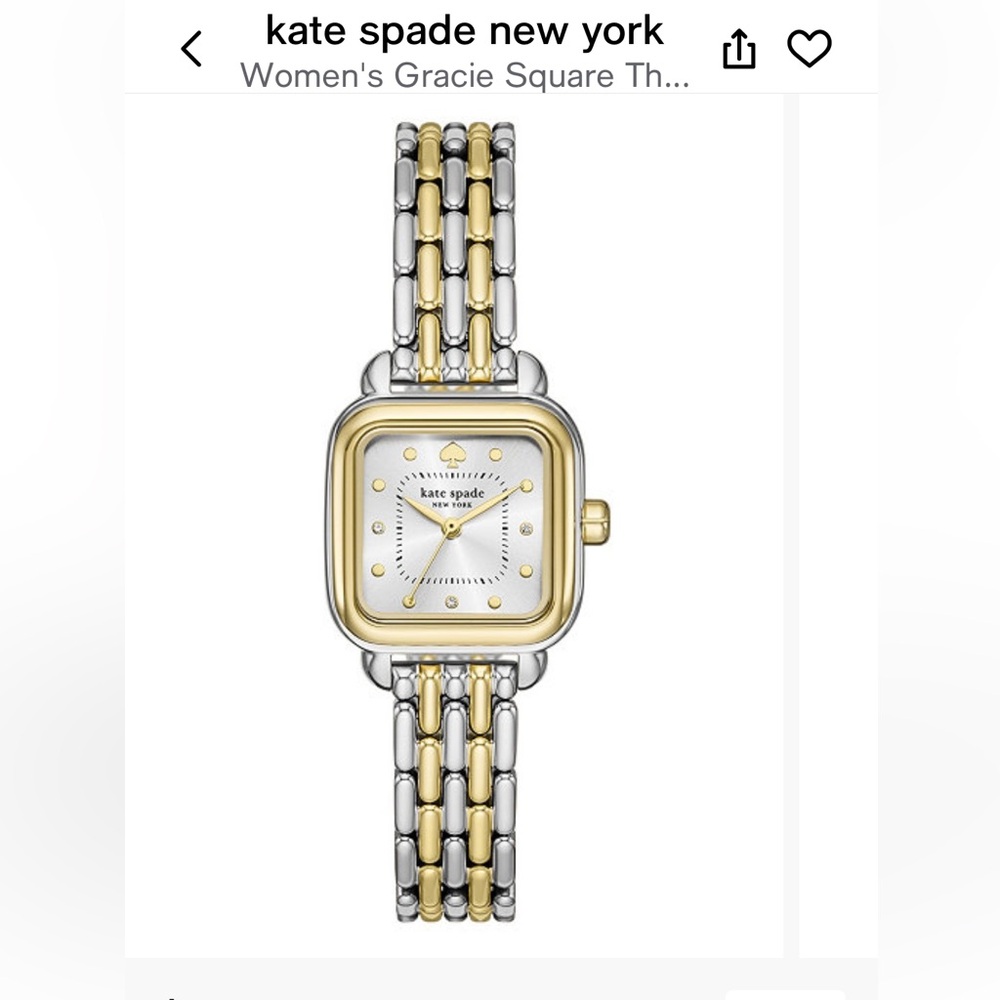 Kate Spade Gold and Silver Bracelet Watch BRAND NEW NEVER WORN WITH TAGS